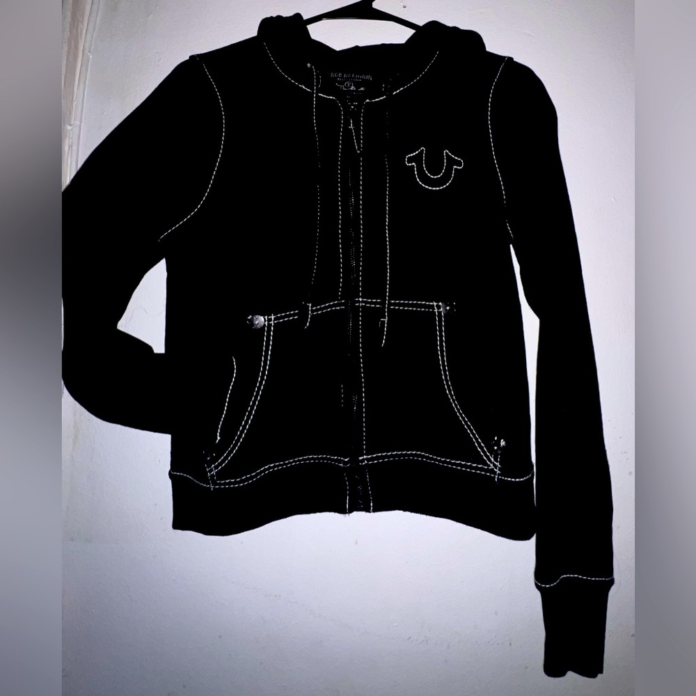 True religion BIG T STITCH LOGO ZIP HOODIE
